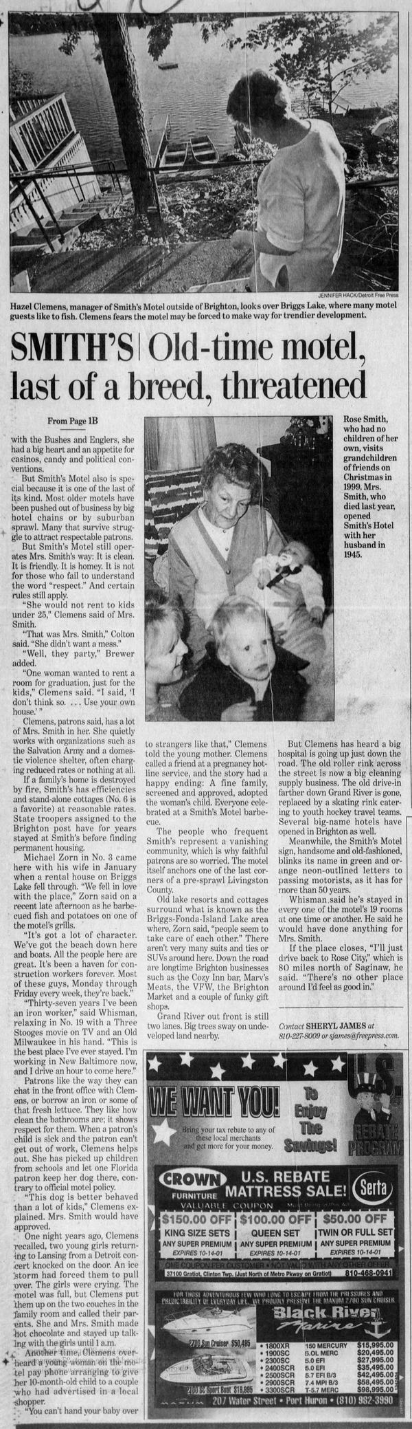 Smiths Briggs Lake Motel - Sep 14 2001 Article (newer photo)
